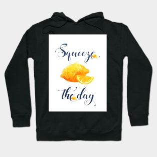 Squeeze the Day Lemon Happiness Art Kitchen Restaurant Decor Hoodie